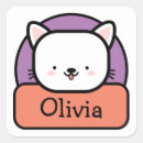 Search for cat name tag stickers Kitty