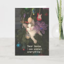 Search for funny cat christmas cards Naughty list