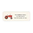 Search for red tractor return address labels Watercolor