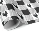 Search for rooster wrapping paper Black and white