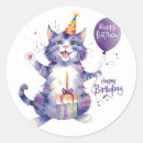 Search for purple cat stickers Birthday party