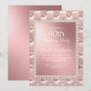 Search for glam 40th birthday invitations Blush pink