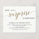 Search for minimalist 50th birthday invitations Black and gold