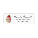 Search for baked goods return address labels Cupcake