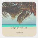 Search for romantic beach wedding stickers Elegant