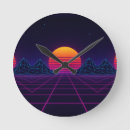 Search for retro futuristic clocks Synthwave