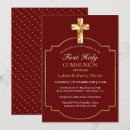 Search for cross first communion invitations Gold