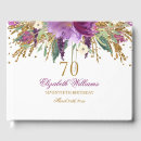 Search for 70th birthday guest books Glitter