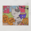 Search for animal skeletons postcards Halloween