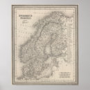 Search for sweden map posters Lithographed