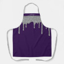 Search for silver glitter aprons Purple