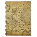 Search for old world map notebooks Europe