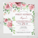 Search for monogram sweet 16 invitations Watercolor