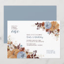 Search for autumn 1st birthday invitations Floral