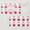 Search for cupcake pattern business cards Pastry chef