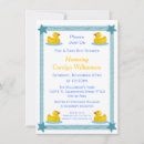 Search for rubber duck baby boy shower invitations Ducks