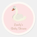 Search for baby shower pink princess stickers Swan