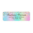 Search for rainbow glitter return address labels Sparkle