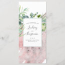 Search for rose gold wedding programs Greenery