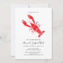 Search for red lobster invitations Watercolor