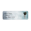 Search for teal heart return address labels Vintage