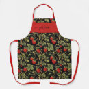Search for vintage strawberry aprons Red