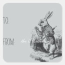 Search for alice in wonderland white rabbit stickers Black