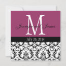 Search for purple damask monogram invitations Monogrammed