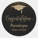 Search for black and gold graduation stickers Congratulations