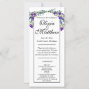 Search for lavender wedding programs Boho