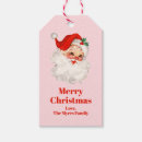 Search for vintage santa gift tags Red