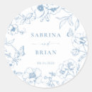 Search for dusty blue wedding stickers Classic