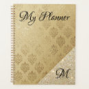 Search for damask monogram office supplies Gold