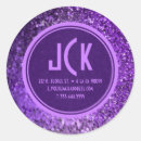 Search for purple monogram stickers Glitter