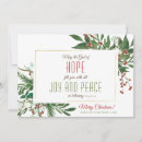 Search for peace joy and hope seasonal cards Religious