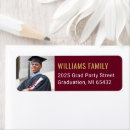 Search for maroon and gold return address labels Graduation