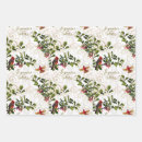 Search for french christmas wrapping paper Holly
