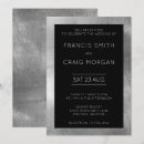Search for faux silver wedding invitations Glam