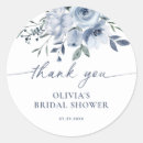 Search for bridal shower thank you stickers Dusty blue