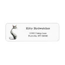 Search for funny cat return address labels Whimsical