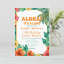 Search for palm leaf birthday invitations Hawaiian luau