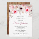 Search for wood bridal shower invitations Watercolor floral