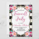 Search for black farewell party invitations Bon voyage