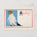 Search for vintage halloween cat postcards Ghost