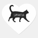 Search for cat silhouette stickers Black and white