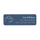 Search for dog art return address labels Blue