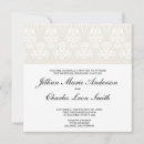 Search for ivory damask invitations Cream