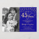 Search for blue sapphire wedding anniversary invitations Gold