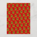 Search for indian patterns postcards Red
