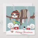 Search for funny sloth christmas cards Snow
